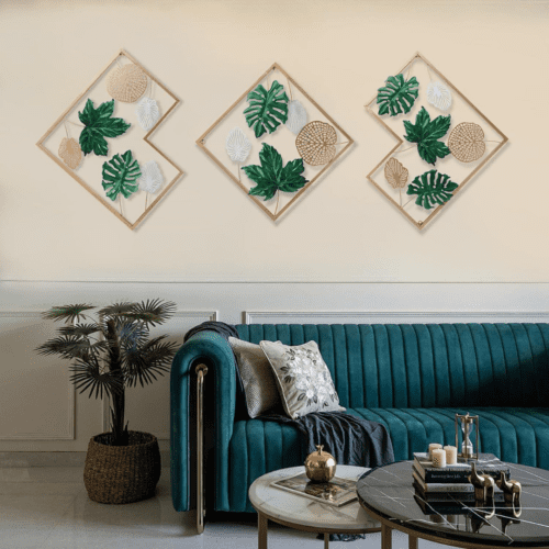 Iron Flower Frame Set  Of 2