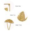Gold Metal Wall Decor Set of 2 Leaf