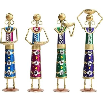 Metal Rajasthani T-Light Showpiece