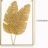 Gold Metal Wall Decor Set of 2 Leaf