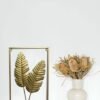 Gold Metal Wall Decor Set of 2 Leaf