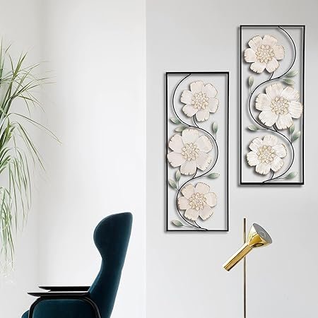 Iron Flower Frame Set  Of 2