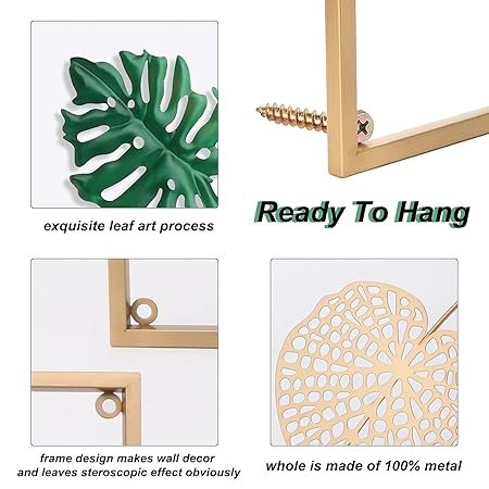 Iron Flower Frame Set  Of 2