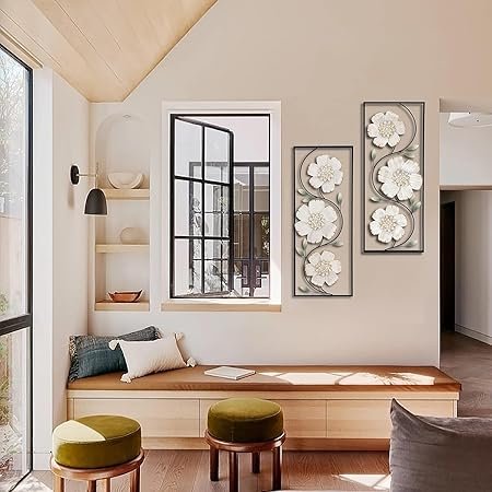 Iron Flower Frame Set  Of 2