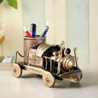 Metal Train Engine Pen Pencil Stand Holder,Table/Desk Organizer for Home & Office (Design -2)