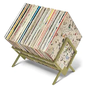 Golden File Organizer Iron Desktop Storage Book Rack Bookshelf Magazine Newspaper Holder Art Desktop Organizer Rack