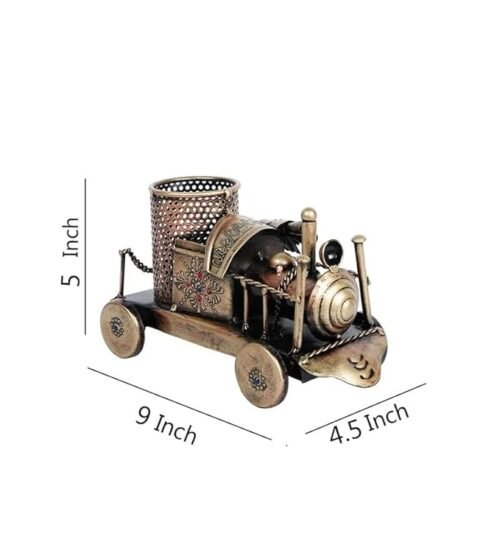 Metal Train Engine Pen Pencil Stand Holder,Table/Desk Organizer for Home & Office (Design -2)