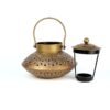 Metal Antique 4 Inch Degchi Style Incense Dhoop Burner with Hanger Perfect for Home Décor Pooja Multi Use Dhoop Dani Stand & Tea Light Holder – Gold Finish