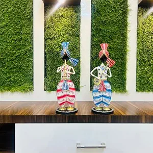 Metal Rajasthani Safa Sardar Musicians Item showpiece Decorative Items for Home
