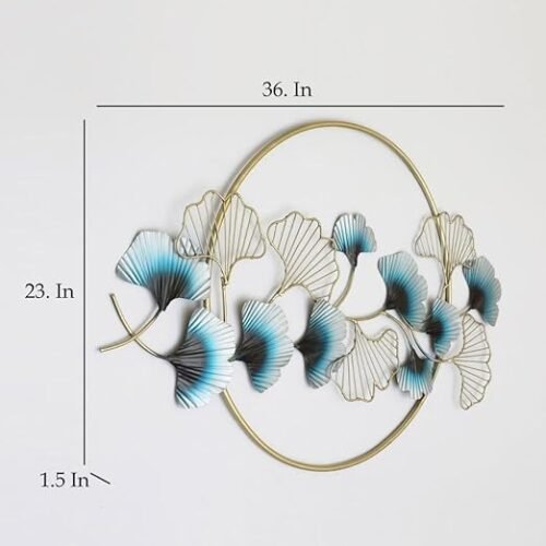 Metal Abstract Leaf Frame Wall Art