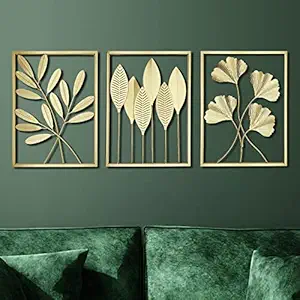51vsZnYndcL._SX300_SY300_QL70_FMwebp_ Remenna Gold Metal Wall Art Decor Leaf