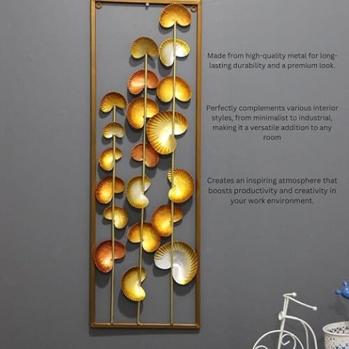 Iron Wall Sculptures Gold Metal Leaf