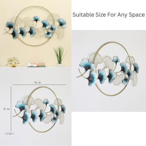 Metal Abstract Leaf Frame Wall Art