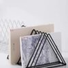Triangle Iron Desktop Storage Book Rack