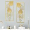 Modern Metal Wall Sculptures Gold Metal Leaf