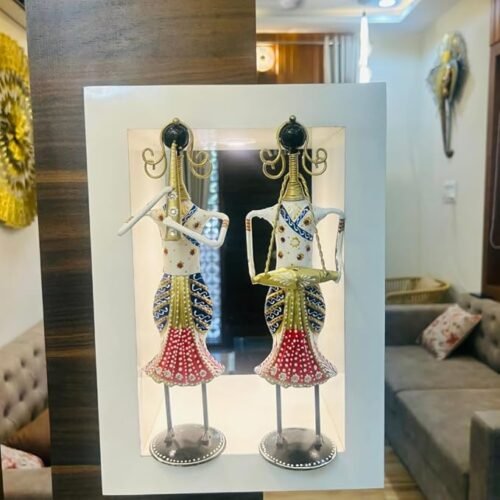 Metal Rajasthani Lady Musicians Item showpiece Decorative Items for Home