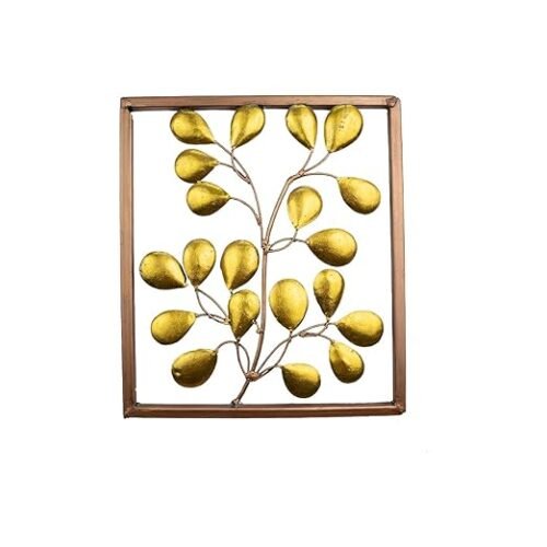 Iron Gold Leaf Set Of 2 Wall Hanging Decor