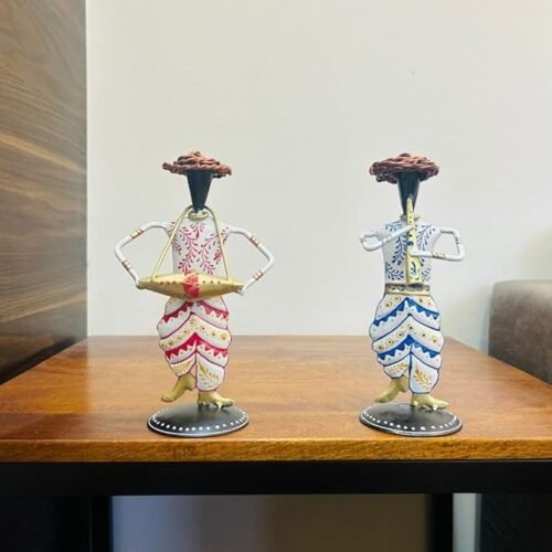 Metal Musician Sardar Big Set of 2 Decorative Showpiece Table Decor