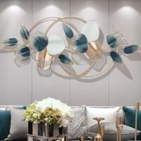 Metal Modern Flower Leaf Wall Art