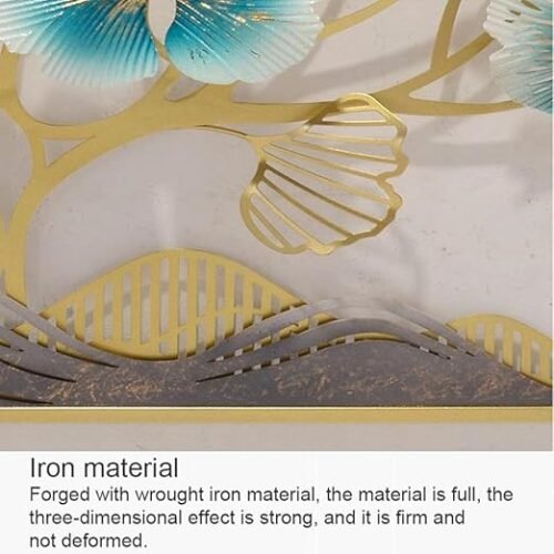 Metal Modern Ginkgo Leaf Deer Wall