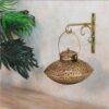 Metal Antique Elegant 8 Inch Degchi Style Incense Dhoop Burner with Hanger Perfect for Home Décor Pooja Multi Use Dhoop Dani Stand & Tea Light Holder – Gold Finish