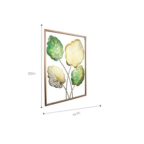 Gold Modern 4 Leaf Iron Wall Decor