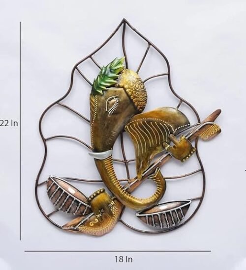 Metal Pan Vinayak Ganesh Decorative Wall Art