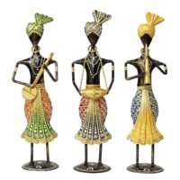 Metal Dancing Lady Showpiece Table Decor