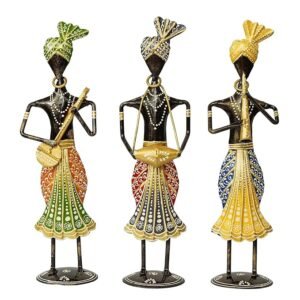Metal Dancing Lady Showpiece Table Decor