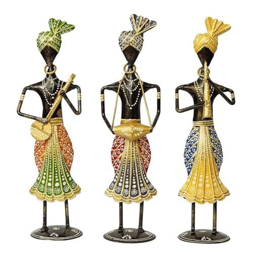Metal Dancing Lady Showpiece Table Decor