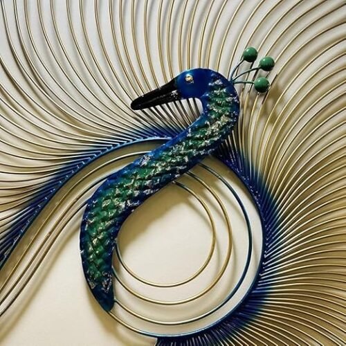 Metal Modern Peacock Wall Art