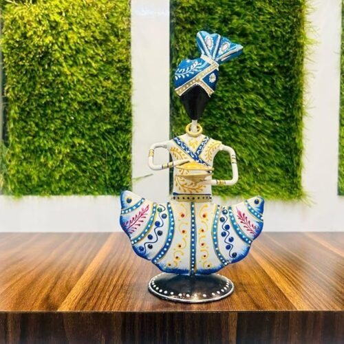 Metal Rajasthani Sardar Musicians Item showpiece Decorative Items for Home