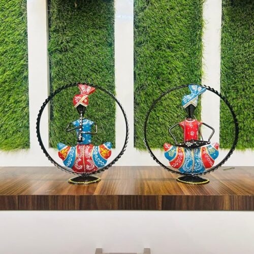 Metal Multicolor Rajasthani Decorative Sardar Musician Showpiece, Table Decorative Items for Home