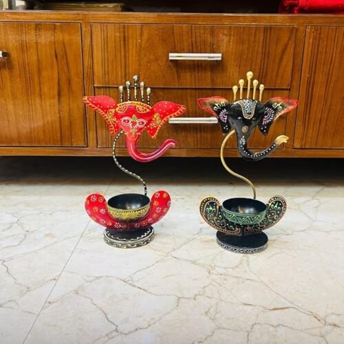 Metal Tealight Ganesha Candle Dhoop Holder