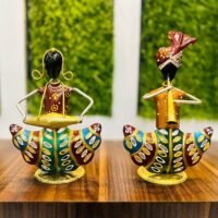 71QTvVXxEnL._SX679_ Metal Tabletop Musician Couple T-light Candle