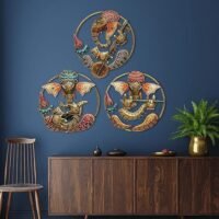 71RZ+KPlRkL._SX522_ (1) Ganesha Beautiful Ganesha Musician Wall Frame