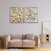 Iron Gold Leaf Set Of 2 Wall Hanging Decor
