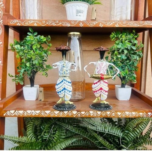Metal Rajasthani Safa Sardar Musicians Item showpiece Decorative Items for Home