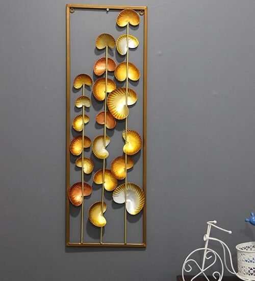 Iron Wall Sculptures Gold Metal Leaf