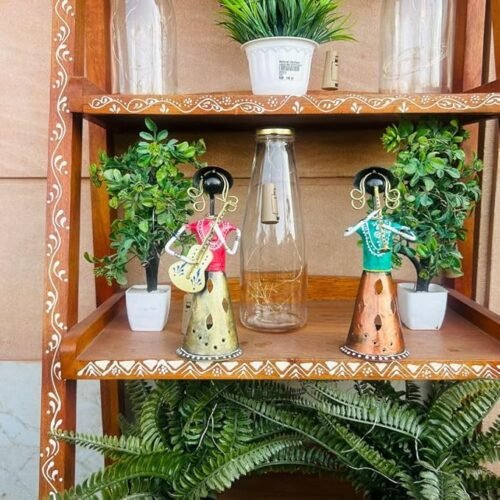 71kvifyK04L._SX679_ Metal Musician Lady Playing Guitar Set of 2 Decorative Showpiece Table Decor