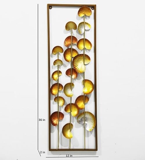 Iron Wall Sculptures Gold Metal Leaf