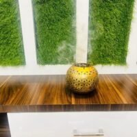 Metal Antique 5 Inch Degchi Lota Style Incense Dhoop Burner with Hanger Perfect for Home Décor Pooja Multi Use Dhoop Dani Stand & Tea Light Holder – Gold Finish