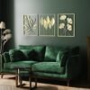 81-80ALzrYL._SX522_ Remenna Gold Metal Wall Art Decor Leaf