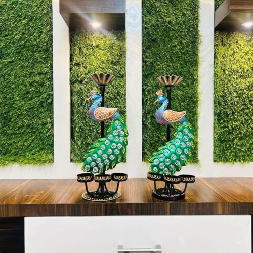 813UtOkwI6L._SX679_ Metal Antique Peacock T Light Candle