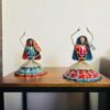 Metal Multicolor Rajasthani Decorative Lady Musician Showpiece, Table Decorative Items