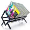 Framing Hub Black File Organizer Iron Desktop Storage Book Rack Bookshelf Magazine Newspaper Holder Art Desktop Organizer Rack