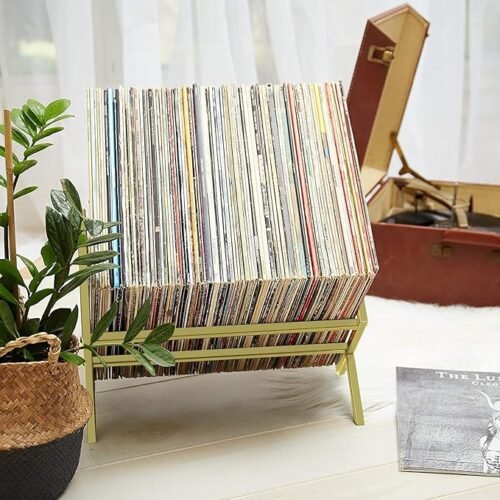 Golden File Organizer Iron Desktop Storage Book Rack Bookshelf Magazine Newspaper Holder Art Desktop Organizer Rack