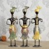 Metal Dancing Lady Showpiece Table Decor