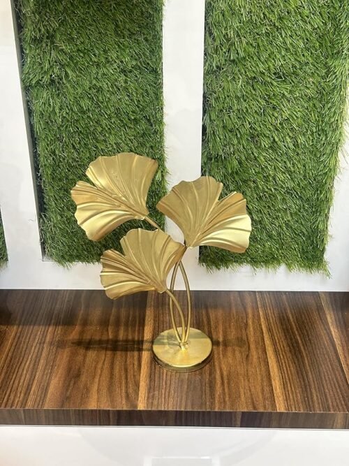 91xmDwJifrL._SY879_ Metal Golden Leaf Showpiece for Table Top